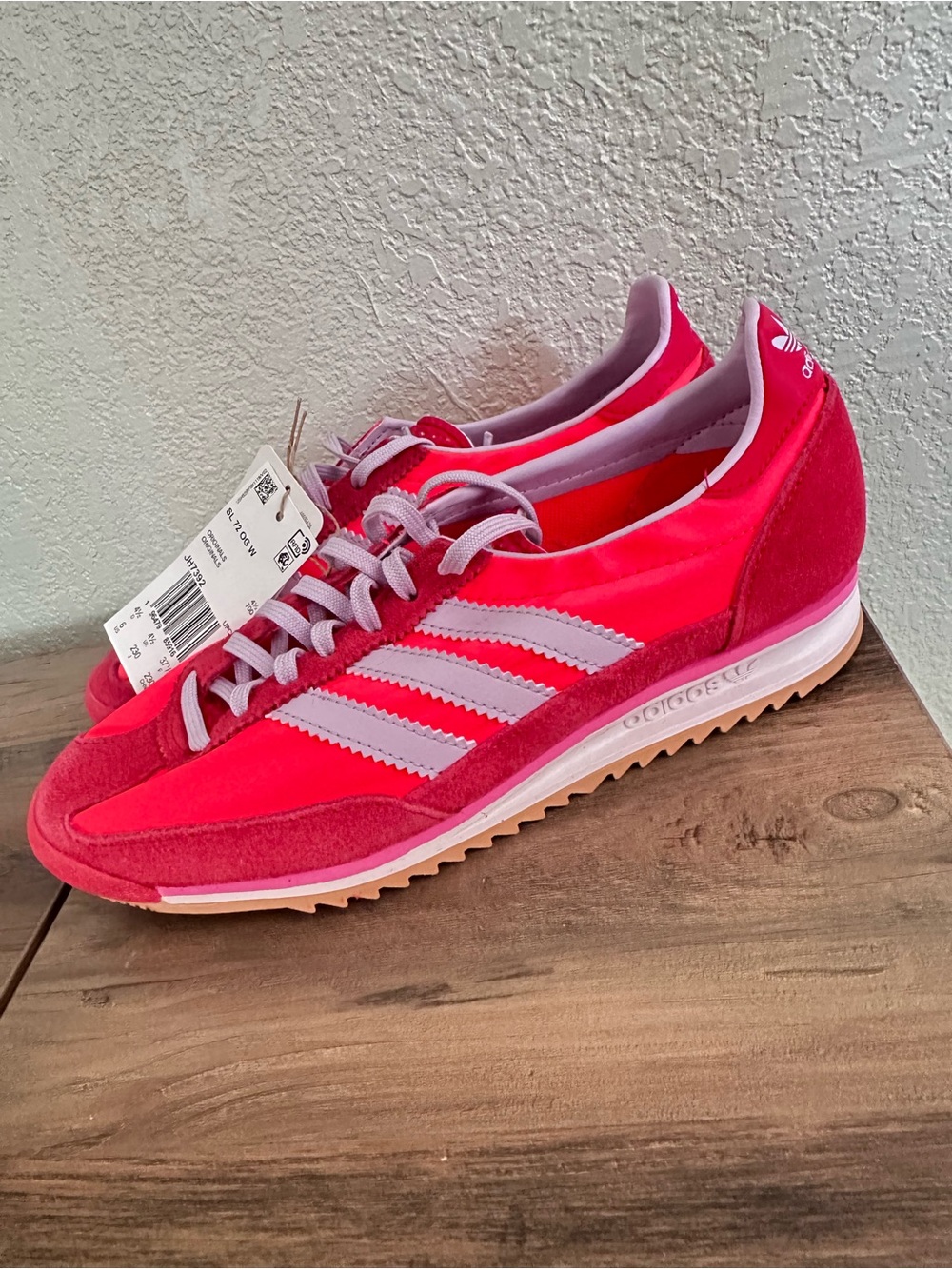 adidas Women's Hot Pink and Lavendar Retro Runner Sneakers